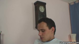 He bangs old seamstress from behind