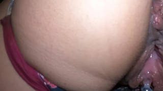 My stepsister getting doggystyle like a slut & filling her pierced pussy with hot cum